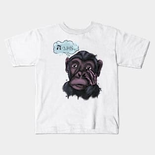 Number Pi and monkey Kids T-Shirt